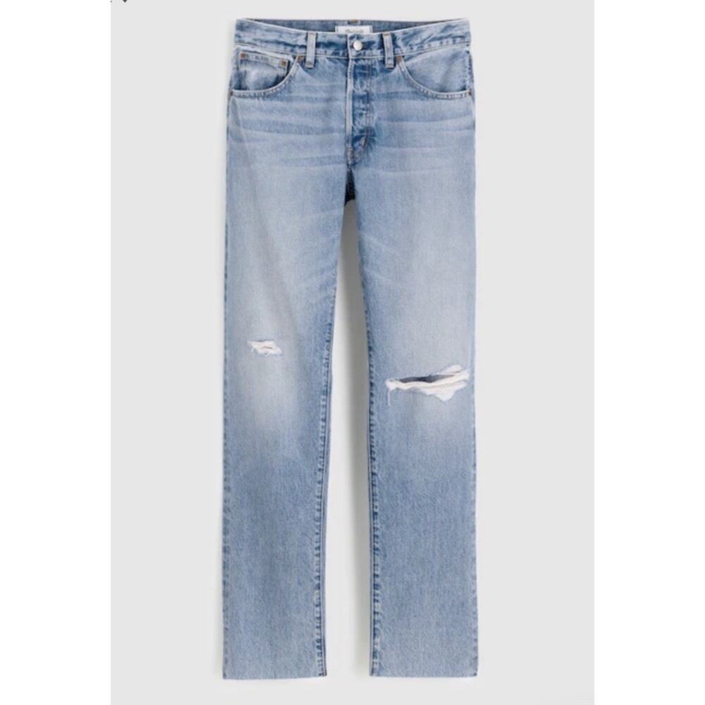 NEW Madewell The Dean Easy Straight Jean Nickelsville Wash Size 28 (6/8) Denim